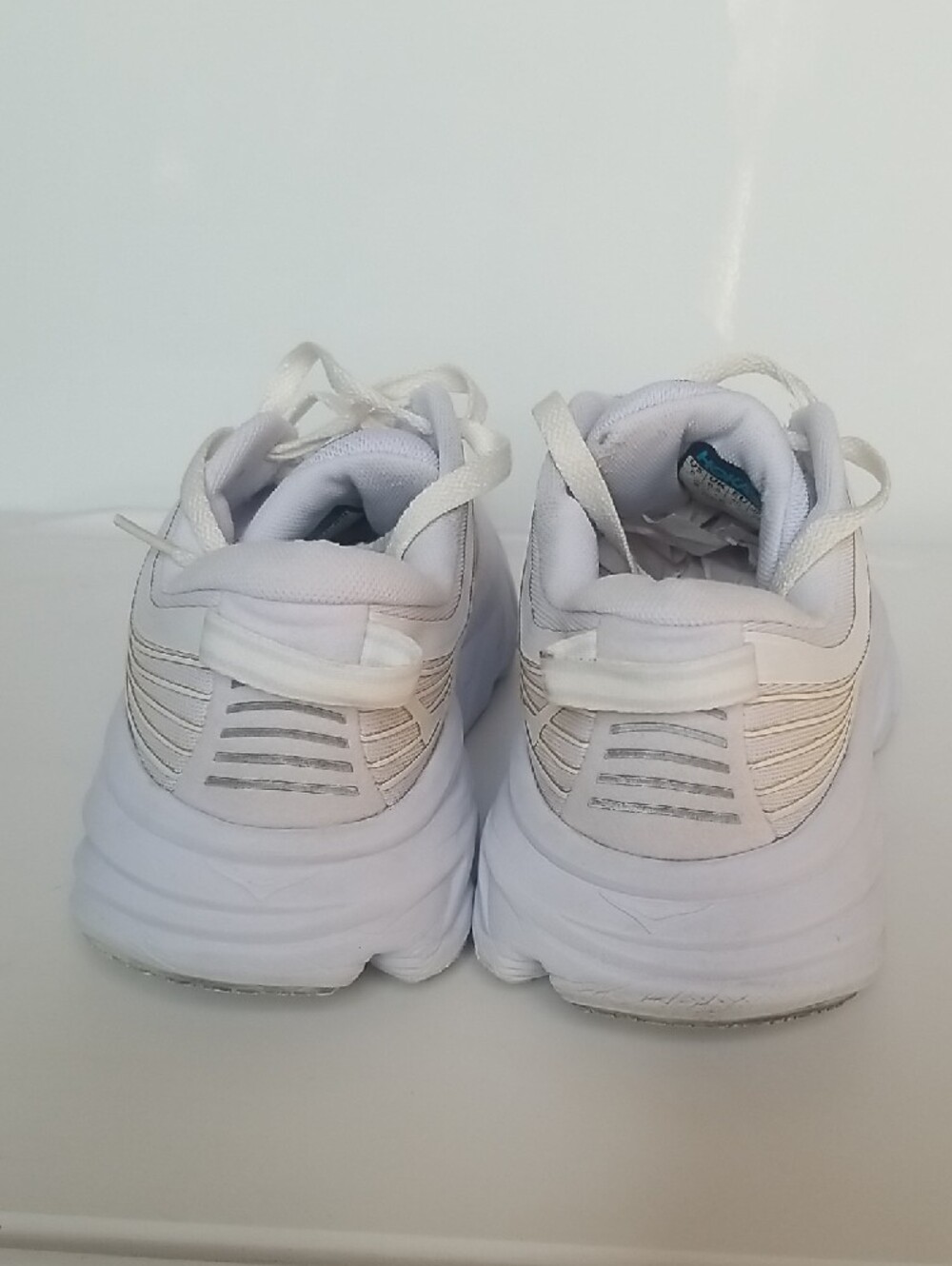 Hoka White Women's Athletic Running Shoes - Picture 4 of 8